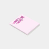 Cute Girly Pink Ballet Shoes Post-it® Notes (Schuin)
