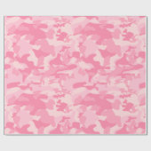 Cute Girly Pink Camo Print Cadeaupapier (Vlak)