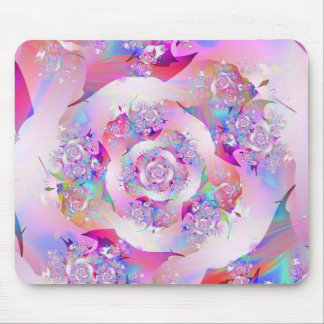 Cute Girly Pink Floral Vector Roos Muismat