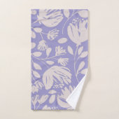 Cute girly purple background floral pattern Chic (Serviette à main)