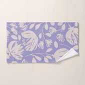 Cute girly purple background floral pattern Chic Bad Handdoek (Handdoek)