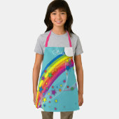 Cute Girly Rainbow Stars Sky Clouds & Name Schort (Insitu)