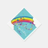 Cute  Girly Rainbow Stars Sky en Clouds Servet (Hoek)