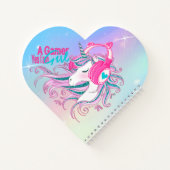 Cute Girly Unicorn Et Carnet De Parties scintillan (Dos)