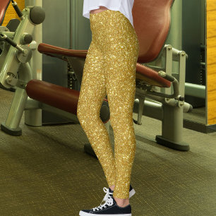 Cute Glam Gouden Glitter Schitterende Glanzende Yo Leggings