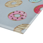 Cute Glazed Doughnut Pattern Light Blue Snijplank (Hoek)