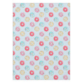 Cute Glazed Doughnut Pattern Light Blue Tafelkleed (Voorkant)