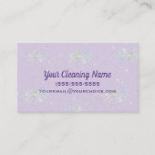 Cute Glitter Cleaning Service Lavender Visitekaartje (Voorkant)