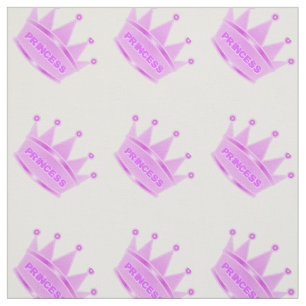 Cute Glitter Hot Pink Baby Crown Princess Stof