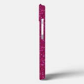 Cute Glitterende Heet Roze Prinses Glitters Case-Mate iPhone Case (Achterkant / Links)
