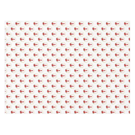 Cute Gnome and Kerstmis Wreater Pattern Tablecloth Tafelkleed (Voorkant (Horizontaal))