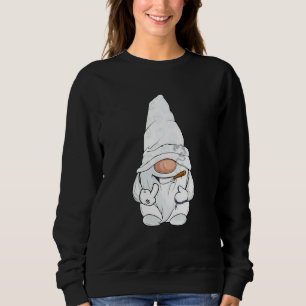 Cute Gnome Beeldje Middelvinger Rokkende Tovenaar Trui