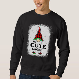 Cute Gnome Buffalo Plaid Matching Family Xmas Paja Trui