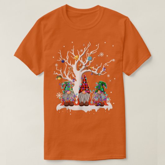 Cute Gnome Buffalo Pset Kerstmis Light T-shirt (Design voorkant)