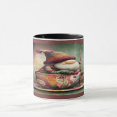 Cute Gnome Fishing in a Teacup Whimsical Mug (Centre)