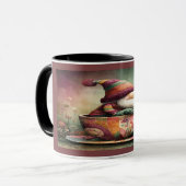Cute Gnome Fishing in a Teacup Whimsical Mug (Devant gauche)