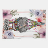 Cute Gnome Floral Serviette de cuisine (Horizontal)