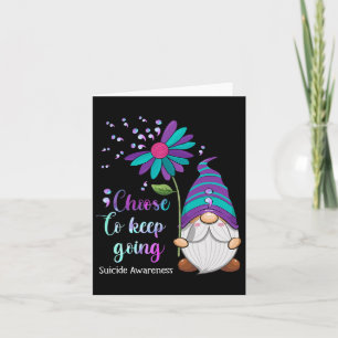 Cute Gnome Flower Suicide Prevention Awareness Mon Kaart
