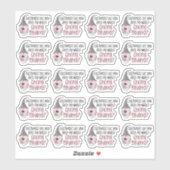 Cute Gnome Great Customers Dank je grappige woords Sticker (Vel)