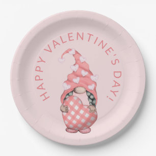 Cute Gnome Happy Valentines Day Party Papieren Bordje