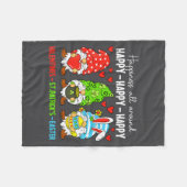 Cute Gnome Happy Valentines St Patricks Easter Hol Fleece Deken (Voorkant (Horizontaal))