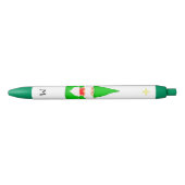 Cute Gnome Holding a Cft & Monogram Zwarte Inkt Pen (Voorkant)