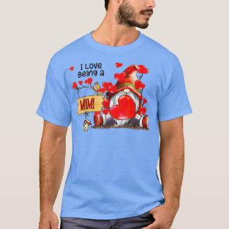 Cute Gnome I love be a Mimi Valentijn Mothers D T-shirt
