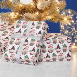Cute Gnome kerst Cadeaupapier