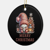Cute Gnome kerst Keramisch Ornament (Links)