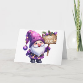 Cute Gnome-kerstkaart Kaart