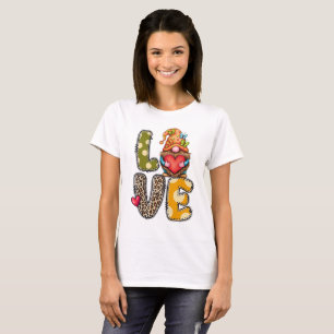 Cute Gnome Liefde T-Shirt   Valentijnsdag Grafisch