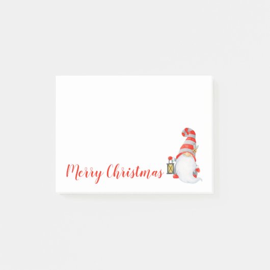 Cute Gnome Merry Kerstmis Post-it® Notes (Voorkant)