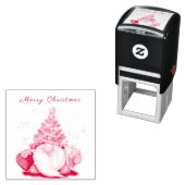 Cute Gnome met Pet met kerstbomen en cadeautjes -  Zelfinktende Stempel (In situ)