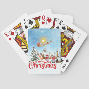 Cute Gnome, Snowman Celebring Kerstfeestdag Pokerkaarten