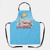 Cute Gnome, Snowman Celebring Kerstfeestdag Schort (Voorkant)