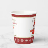 Cute Gnome Specialized Red White Kerstparty Papieren Bekers (Links)