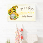 Cute Gnome Sunflower Bee Baby shower Spandoek (Insitu)