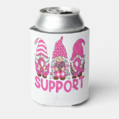 Cute Gnome Support Squad Breast Cancer Bewustheid Blikjeskoeler (Blikje Achterkant)