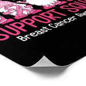 Cute Gnome Support Squad Breast Cancer Bewustheid Poster (Hoek)