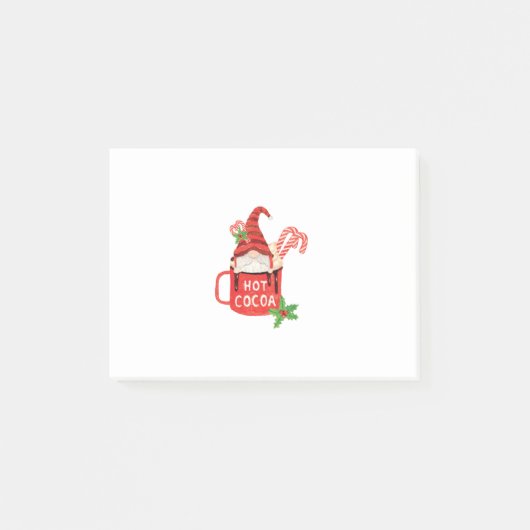 Cute Gnome with Hot Cocoa Post-it® Notes (Voorkant)