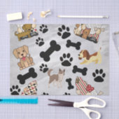 Cute Gnomen en Dogs Pattern Tissuepapier (Craft)