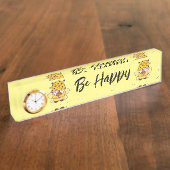 Cute Gnomen met Honey Naambordje (Zijkant)