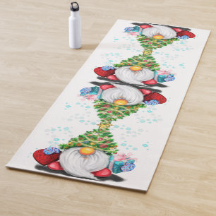 Cute Gnomen met Pet met kerstbomen en cadeautjes - Yogamat