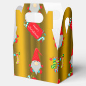 Cute Gnomes Gold Kerstmis Bedankdoosjes (Geopend)