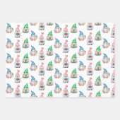 Cute Gnomes kerst Waterverf Inpakpapier Vel (Voorkant)