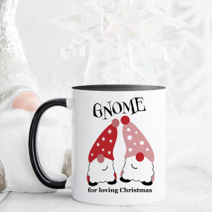 Cute Gnomes Kerstmis Mok (rood)