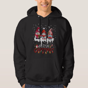 Cute Gnomes Merry-kerstverlichting koom Xma Hoodie