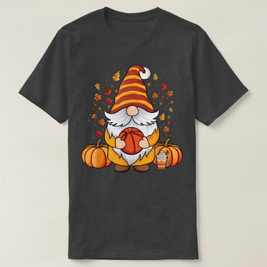 Cute Gnomes met herfst-aut van honkbalpompoenen T-shirt (Design voorkant)