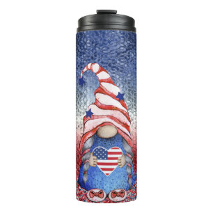 Cute Gnomes Patriotic Thermosbeker