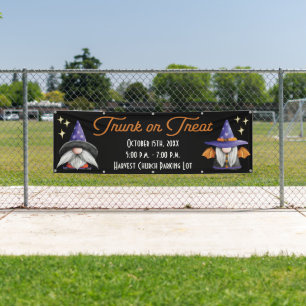 Cute Gnomes Trunk of Treat Banner